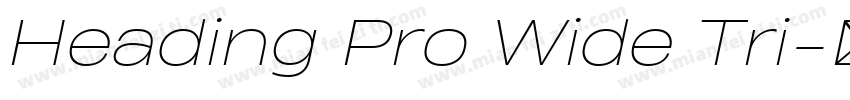 Heading Pro Wide Tri字体转换